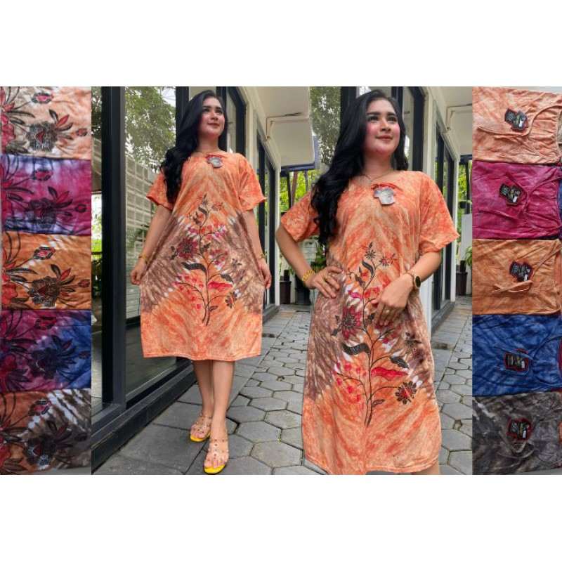 DASTER KAOS LUKIS ABSTRAK DENGAN TALI PITA