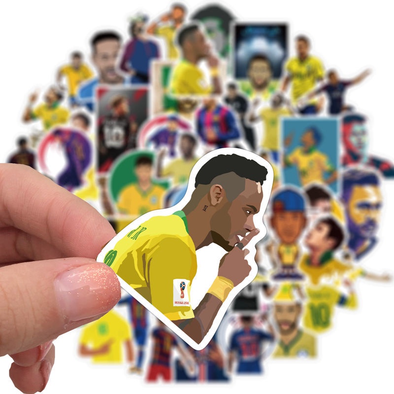 Neymar lembar stiker Brazil sepak bola superstar Neymar notebook Jurnal stiker bagasi cangkir air st