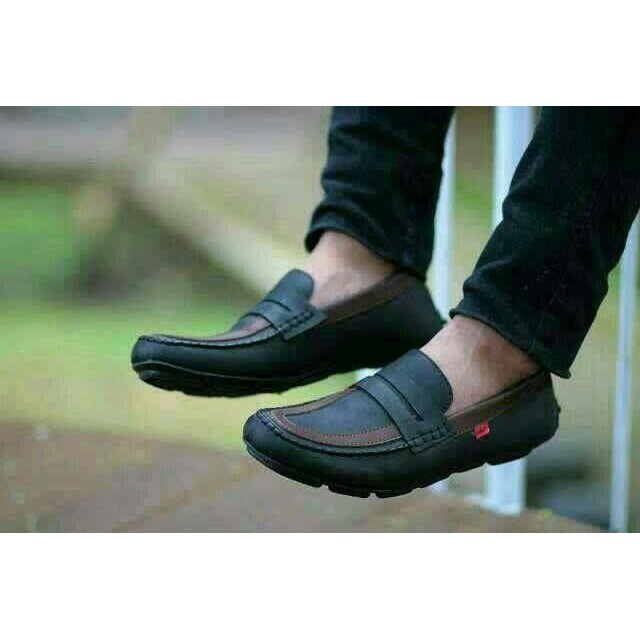 Promoo !!!! Sepatu slip on pria kickers casual slop formal kerja kantor kulit asli santai kuliah