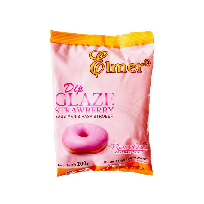 

Elmer Dip Glaze Strawberry 200 gram / Glaze Strawberry Elmer