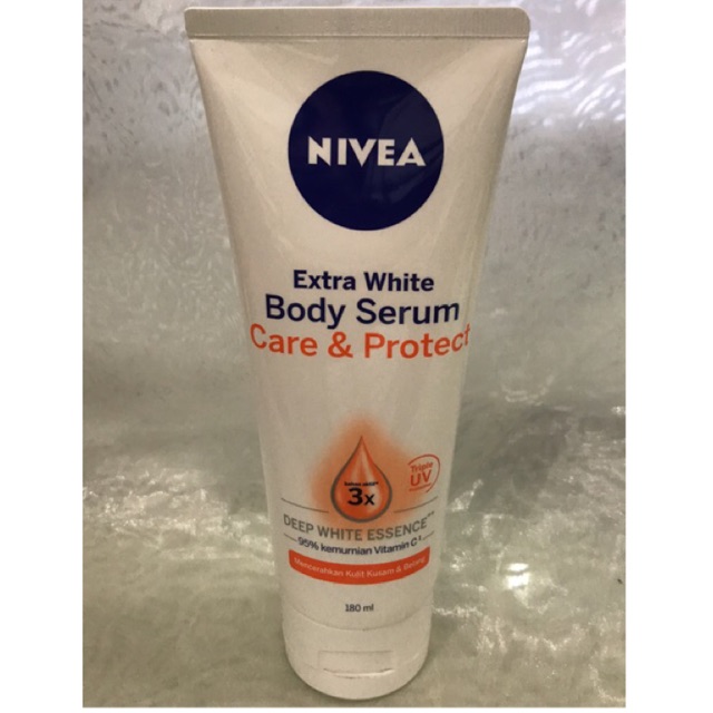 NIVEA EXTRA WHITE BODY SERUM CARE &amp; PROTECT 180 Ml @MJ