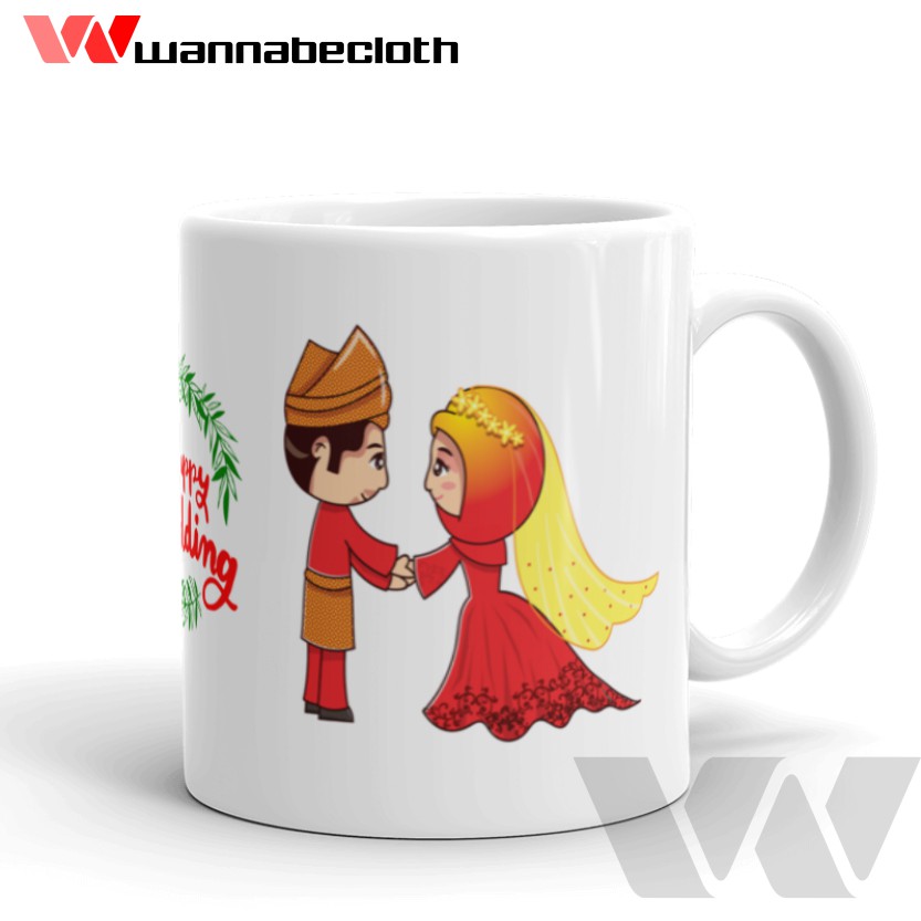 Mug Wedding Gelas Mug Kado Souvenir Pernikahan Souvenir Mug Custom Mug Wedding Muslim B