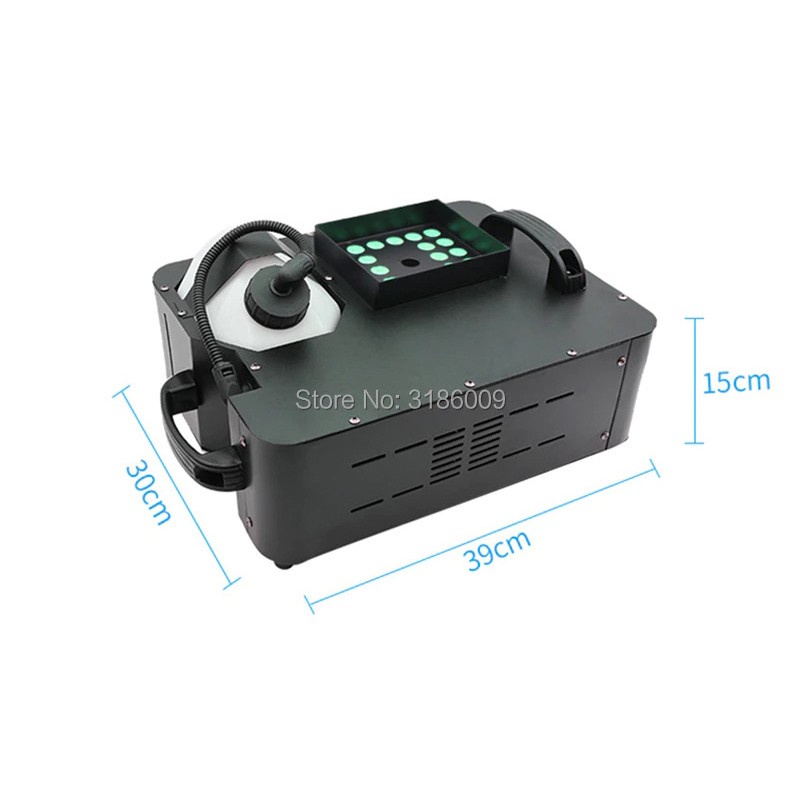 Sistem Fogger Panggung Stage Machine DMX 1500W with RGB LED - TH-FIY - Black