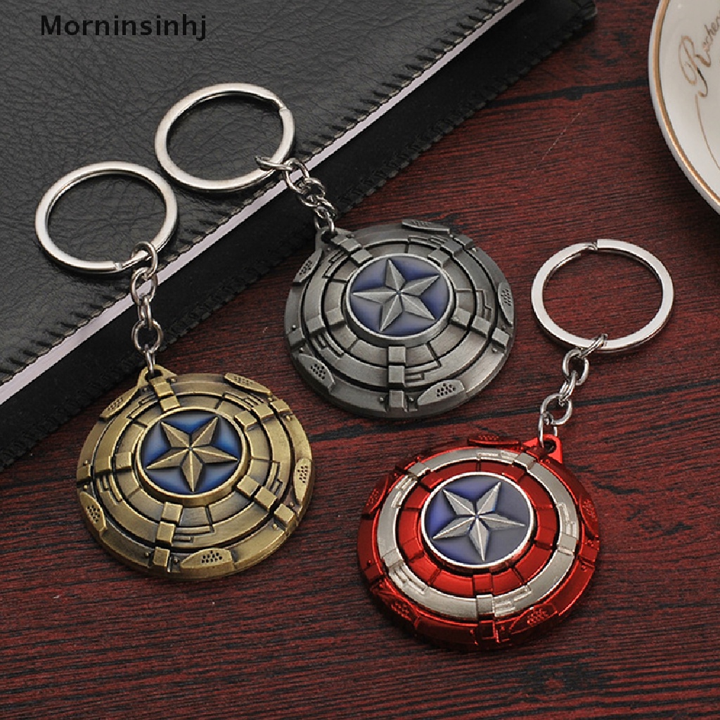 1 Pc Gantungan Kunci Desain Perisai Kapten Amerika Avengers