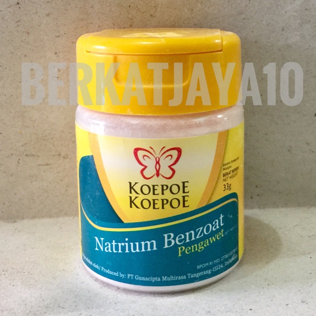 

Natrium Benzoat Koepoe Koepoe Pengawet Makanan Kupu Kupu 33 gram Benzoate