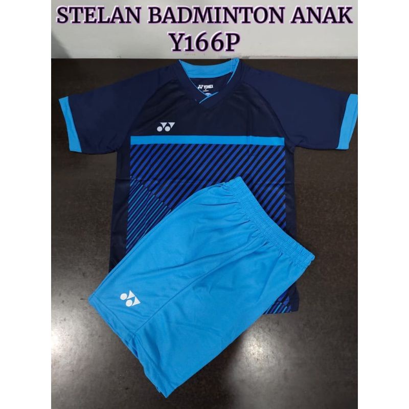 BAJU BADMINTON SETELAN ANAK/BADMINTON Y166 JERSEY BULUTANGKIS