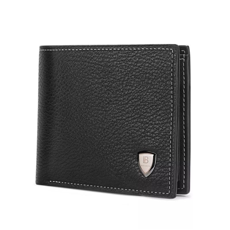 Bostanten Dompet pria lipat dua kulit pu koin seleting keren-3