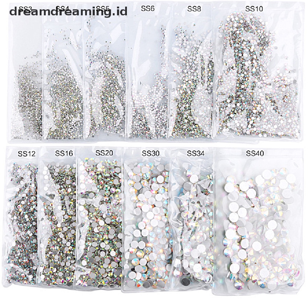 1440pcs Berlian Imitasi Glitter 3D Untuk Dekorasi Nail Art