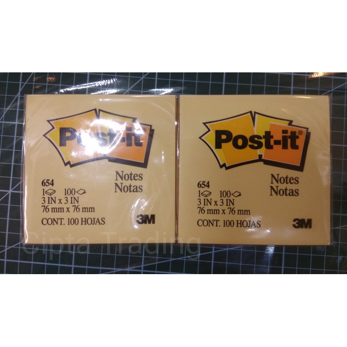 

New Post-it Notes 654, 3 in x 3 in, Canary Yellow (12 Pad x100 Pieces) Limited