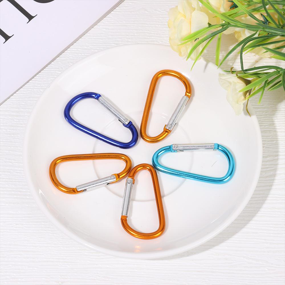 Wonder5/10pcs Tombol Panjat Acak Pengaman Baru Multicolor Aluminium Alloy Carabiner