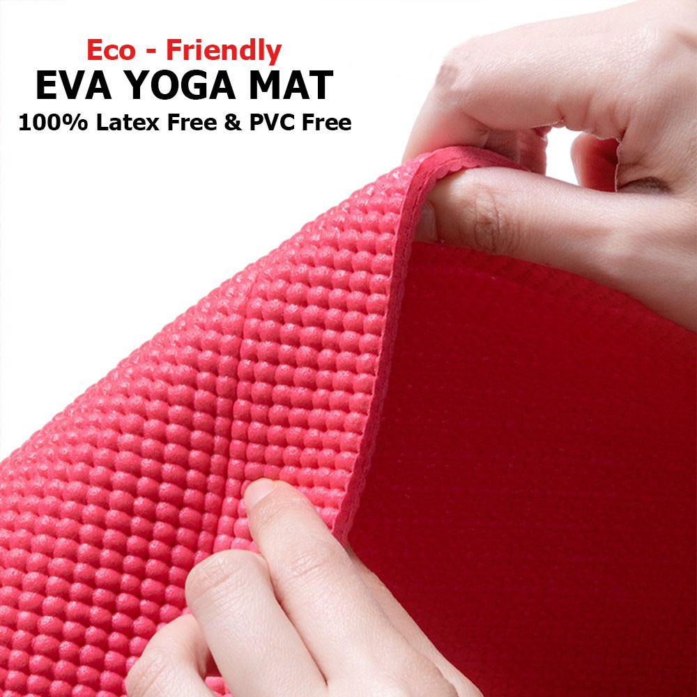 Matras Yoga Mat Anti-Slip Eva Premium 60 x 170 cm + Tas