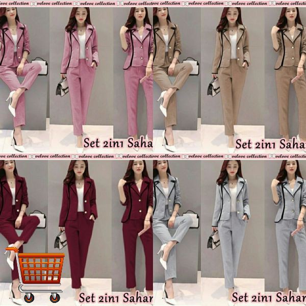 Setelan Sahara 2in1 Setelan Celana Kerja