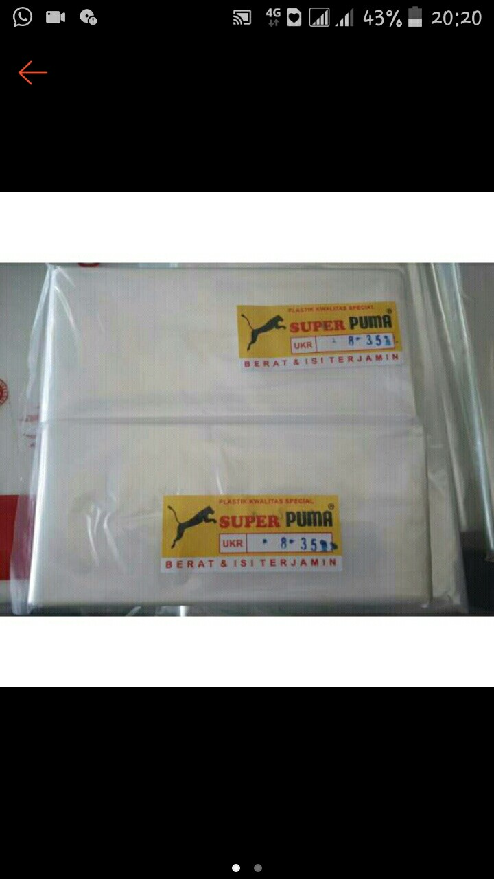 Plastik Es Batu Panjang / Plastik Pe Cap Puma Ukuran 8x35 Cm