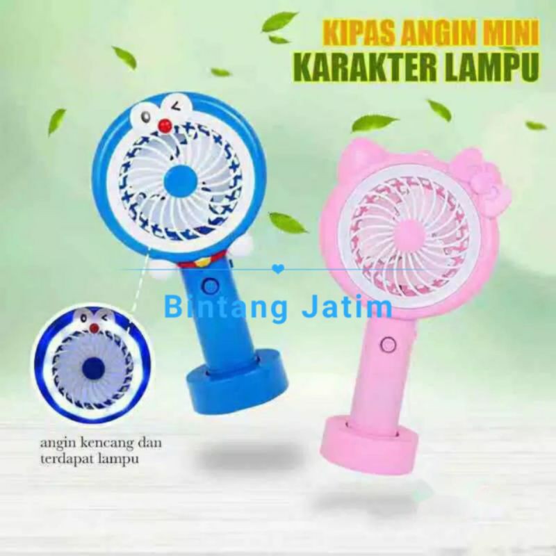 kipas angin portable/  Doraemon kipas angin usb/ kipas karakter+lampu doraemon