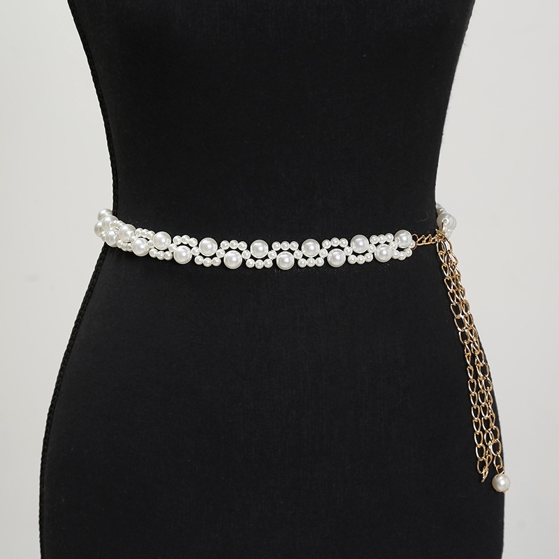 Ikat Pinggang Wanita MUTIARA UP DOWN Korea Fashion Style  Women Pearl Belt Gasper Cewe Sabuk