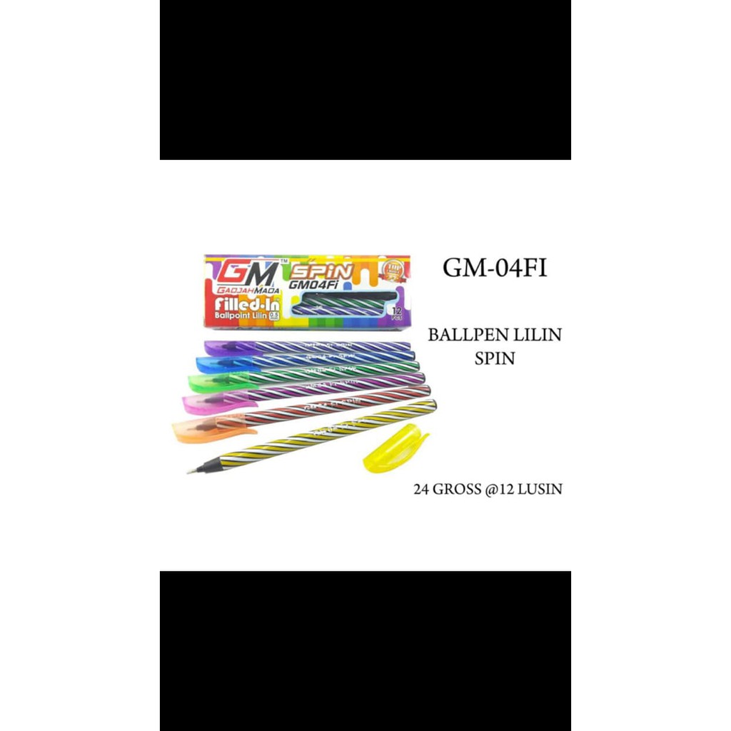 

12 pcs pulpen lilin /bolpen/pena GM spin