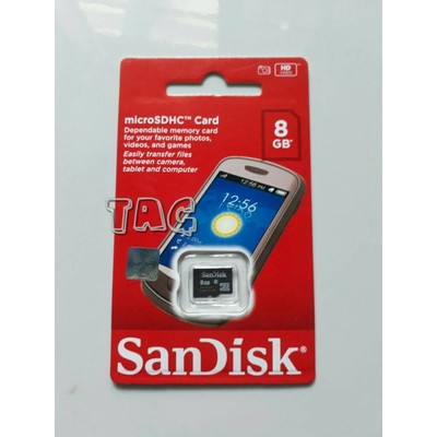 Sandisk original memory card 8gb microSDHC 8 gb memori internal hp