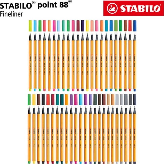 

(COD) STABILO Set 47pcs - point 88 All color LIMITED EDITION Kode 1109