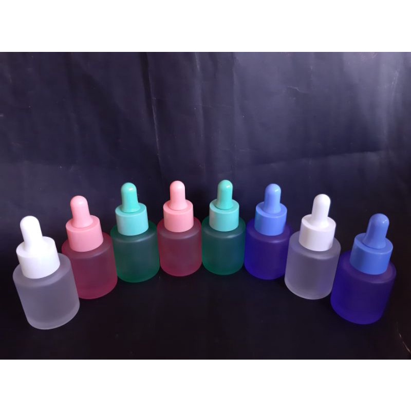 Botol frosted 20ml warna atau botol serum 20ml