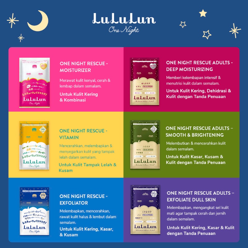 ✦SINAR✦ LULULUN Sheet Mask ( One Pack Rescue - One Pack Rescue Adult - 7Sheet - Precious )