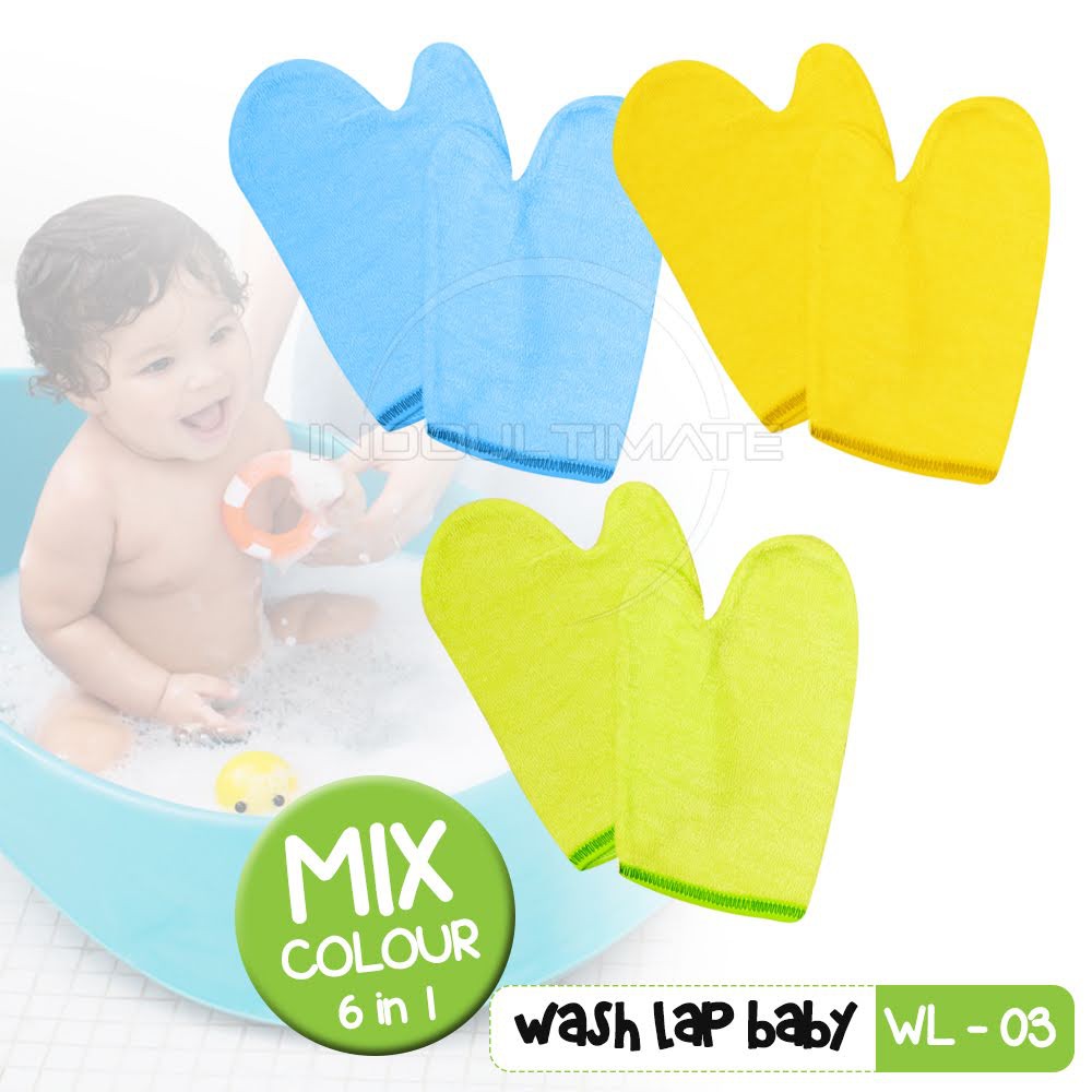 6 Pcs Waslap Bayi Single Layer WL-03 Lap Mandi Bayi Wash Lap Jari Bayi Waslap handuk bayi Mandi Bayi