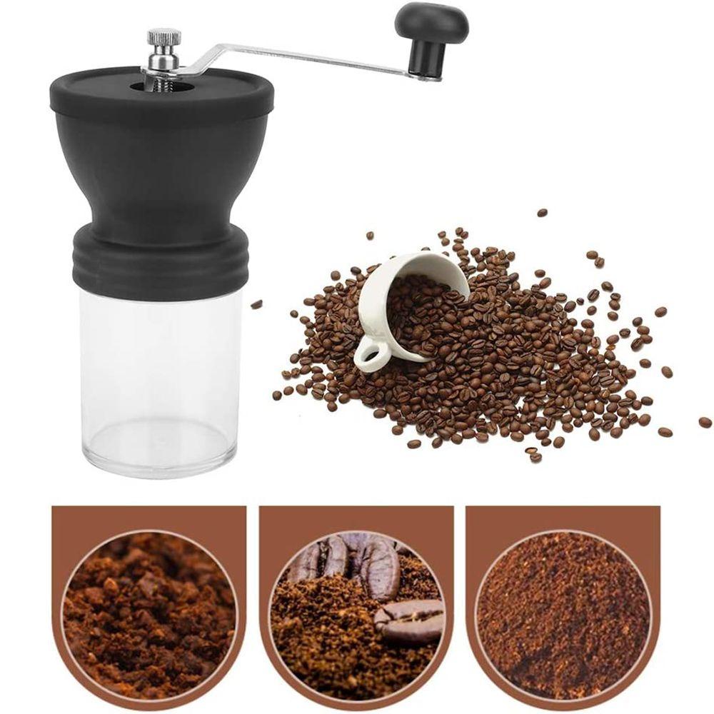 Preva Penggiling Kopi Manual Alat Dapur Spice Burr Grinders Adjustable Knob Setting