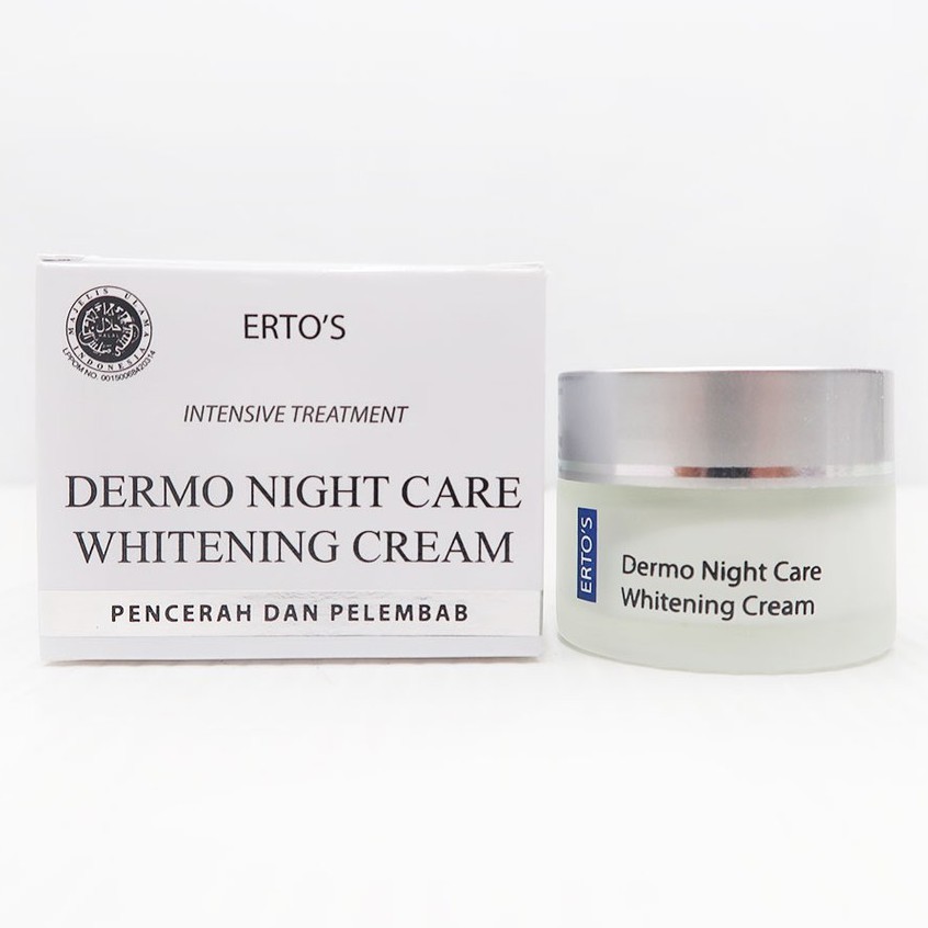 ERTOS DERMO NIGHT CREAM WHITENING ORIGINAL PENCERAH DAN PELEMBAB - CREAM MALAM ERTOS