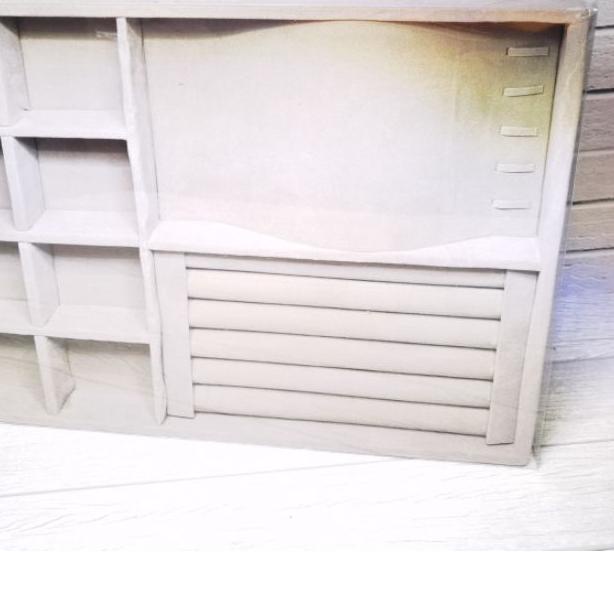 ♛ Baki Display Penyimpanan Perhiasan Anting Kalung Gelang Cincin Tutup Mika Bahan Velvet bludru ♖