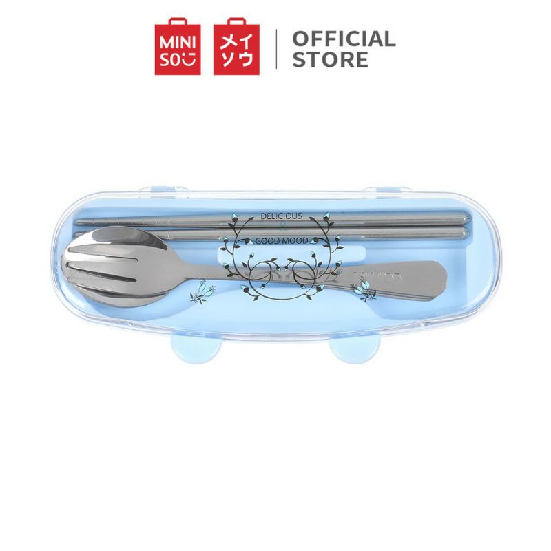 Miniso Sendok Garpu Sumpit  Stainless Steel 3pcs Alat Makan