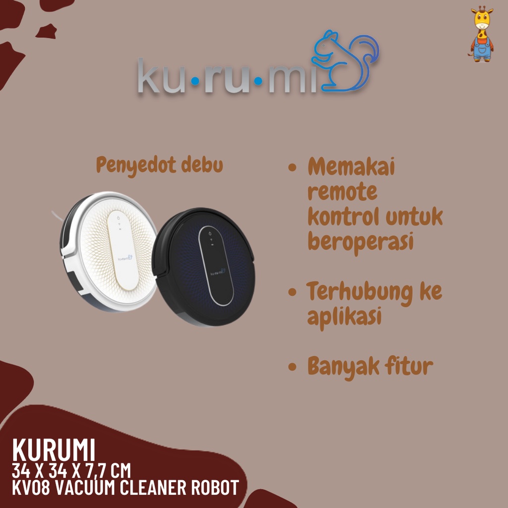 Kurumi KV08 Vacuum Cleaner Robot - Penyedot Debu