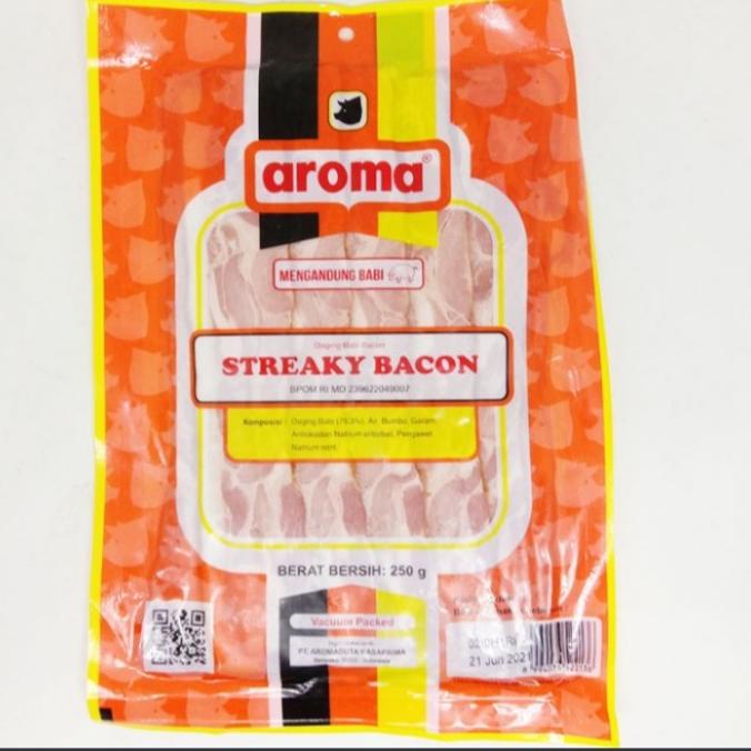 

^%^%^%^%] AROMA STREAKY BACON 250 gr daging babi