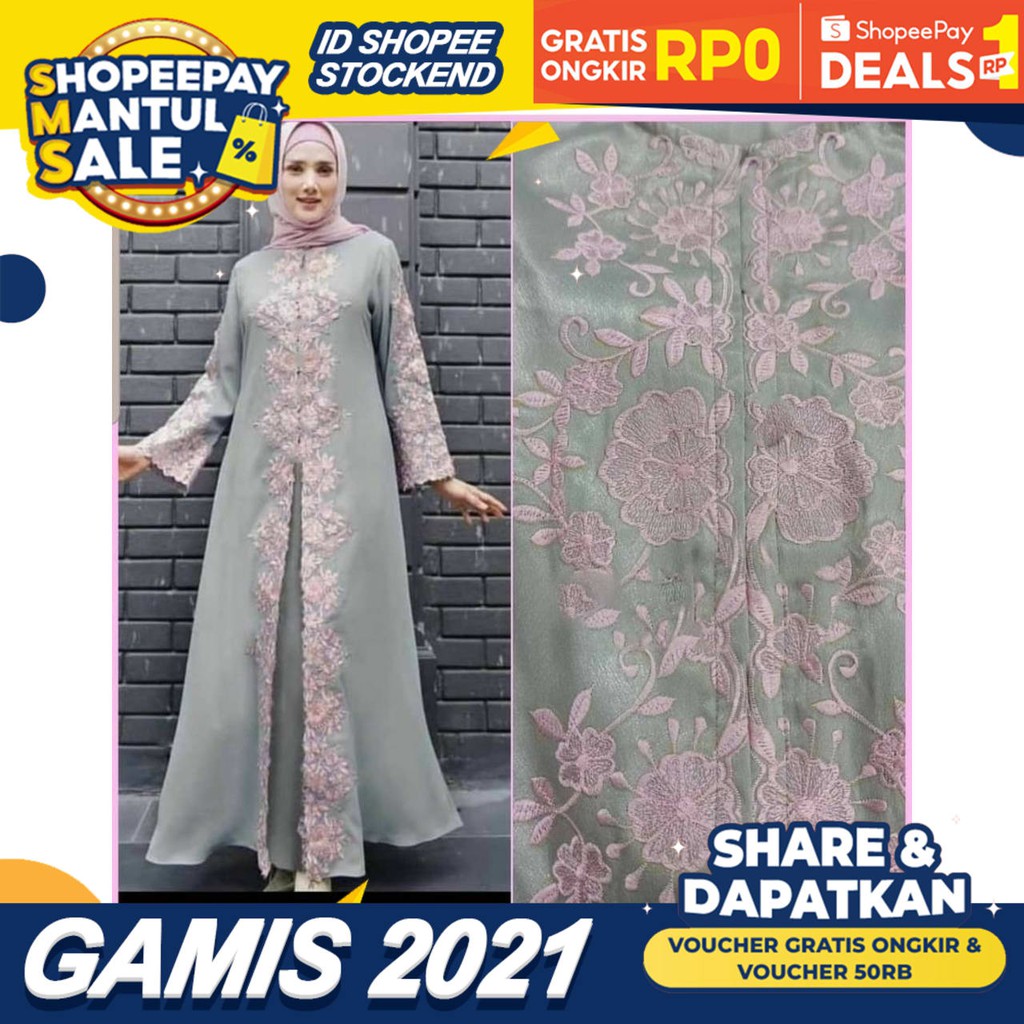 Katun Etnic Gamis Malaysia Model Gamis Wanita Terbaru 2021 I.15425664.9302290369