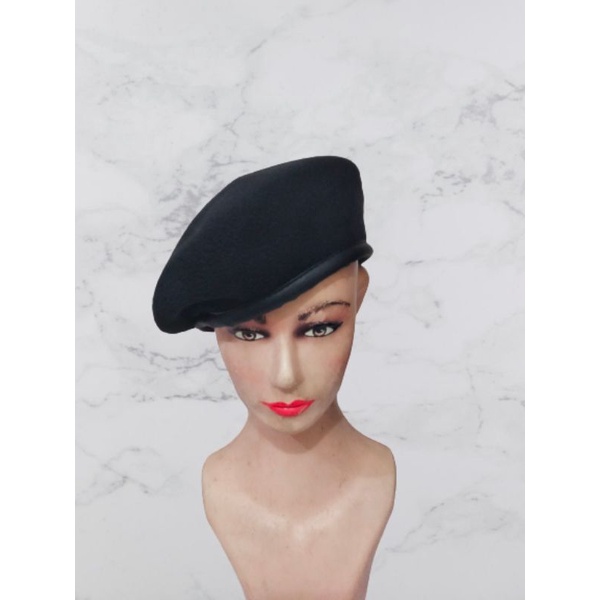 TOPI BARET HITAM/KABARET/BARET BANSER/MABES TNI