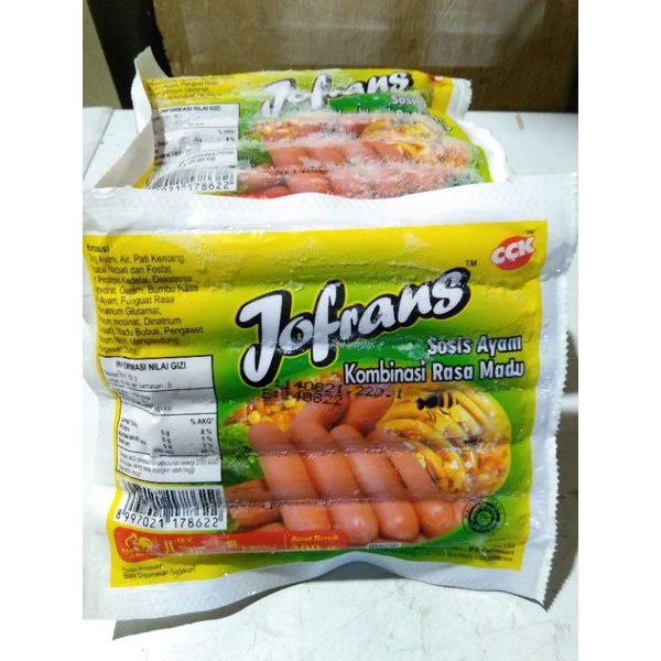 

Sosis Jofran Ayam Madu 300gram