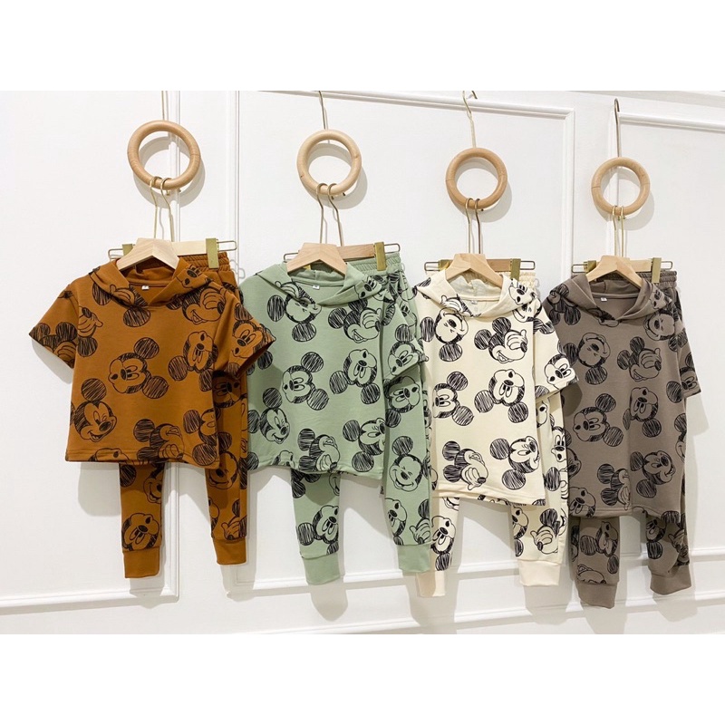 RACHIDKIDS / SETELAN ANAK MICKEY / SETELAN HOODIE ANAK LUCU / SETELAN ANAK MICKEY / BAJU MICKEY ANAK / HOODIE MICKEY SET