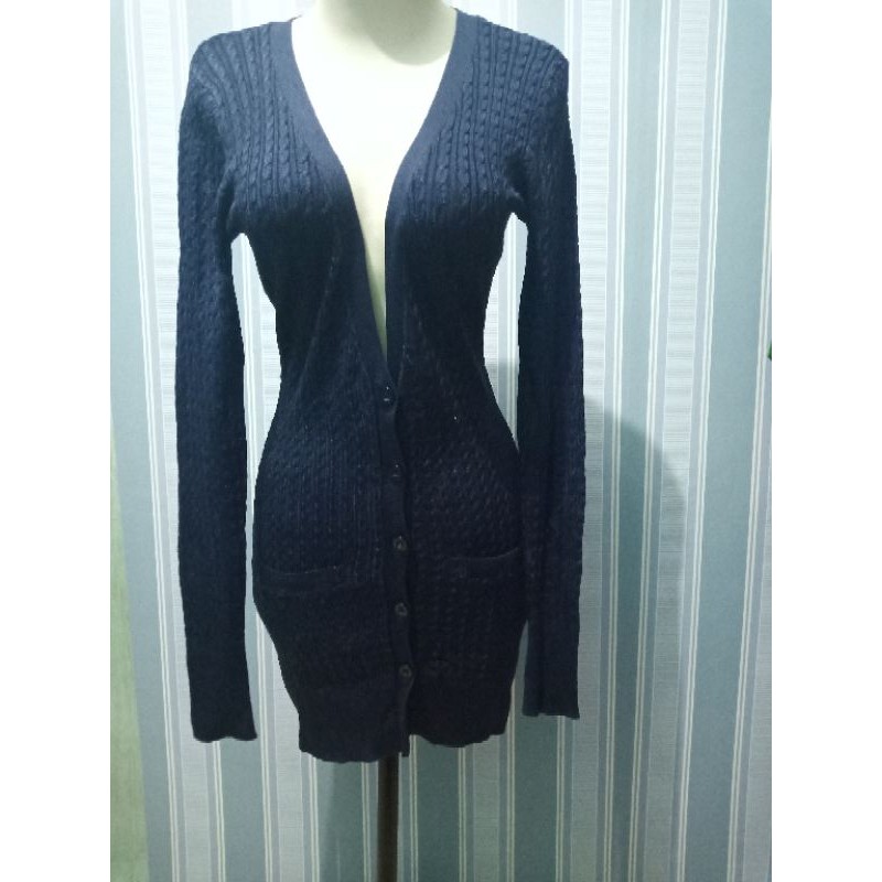 Preloved Long cardi/long outer rajut kepang