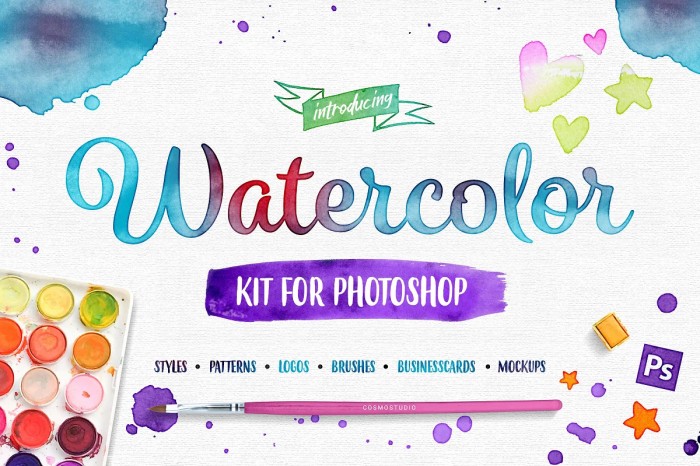 Watercolor Kit For Photoshop