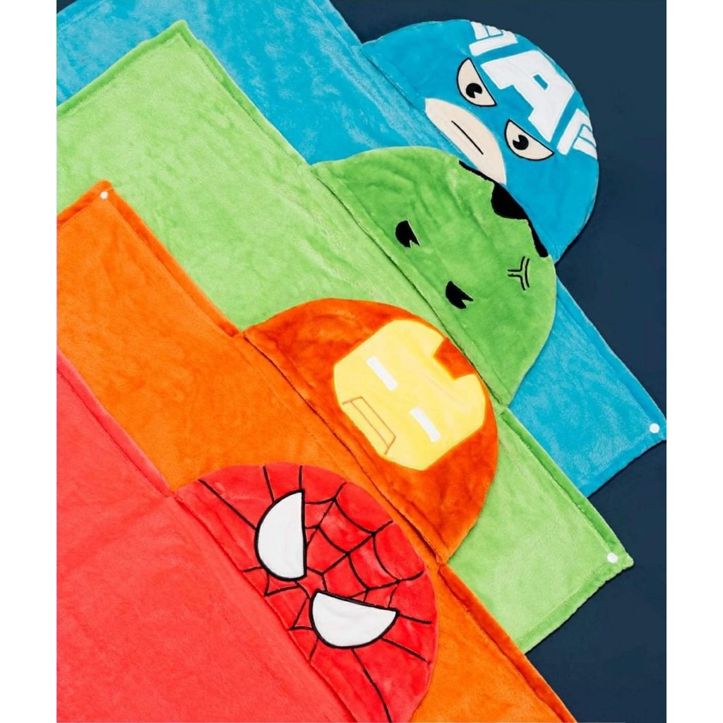 Miniso official Marvel blanket hoddie / selimut hoodie marvel