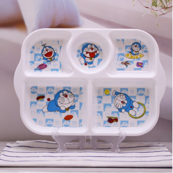 Baby Children Set Piring Gelas Sendok Garpu Peralatan Makan Set Anak Aman Bahan Alami Lucu 4 PCS