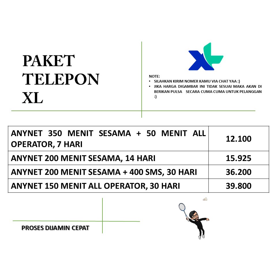 PAKET TELEPON XL, NELPON XL, TELPON XL