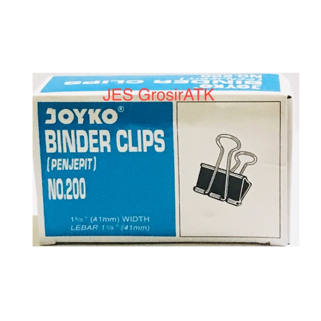 

Binder Clip Joyko No. 200 / Penjepit Kertas [Lusin]