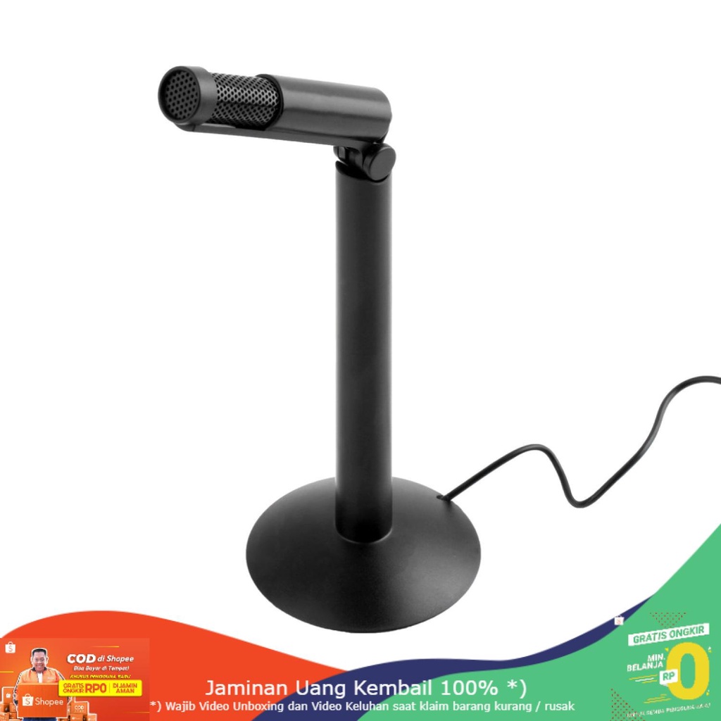 (BISA COD) RVOSTR  Microphone for Laptop 3.5mm with Stand Mount - SF-950