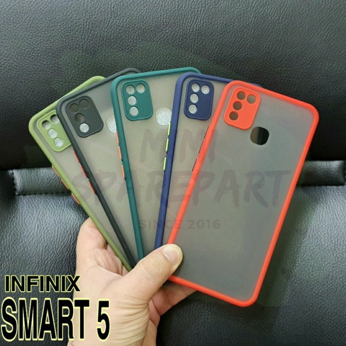 INFINIX SMART 5/INFINIX S5/S5 LITE/SMART 4/NOTE 7/NOTE 7 LITE CASE SOFT DOF HARDCASE MATTE TRANPARAN