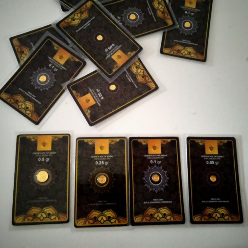 Original Mini Gold 0.05 gr kwitansi resmi (Ready stok)
