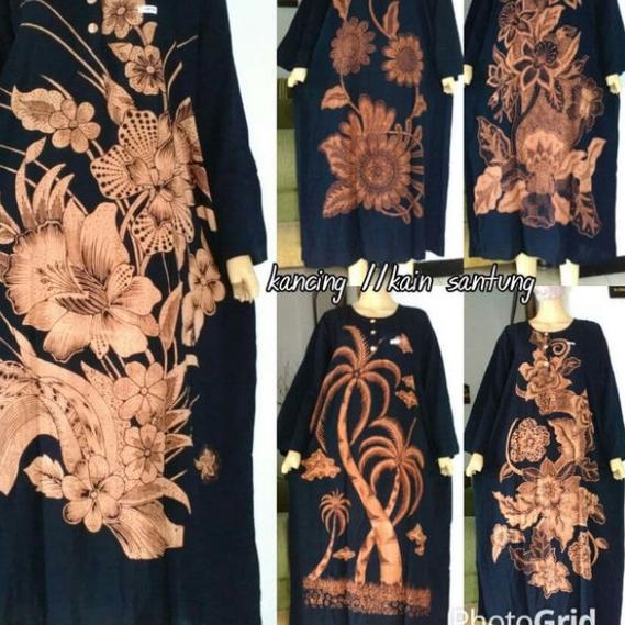 ✼ DASTER JUMBO LONGDRESS LENGAN PANJANG LD 130 CM BUSUI XXXL - Hitam ◊