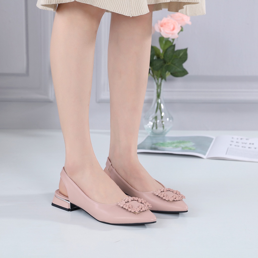 JISO RYONA ZEN-288 Sepatu Kerja Wanita Heels 3cm Slingback Import