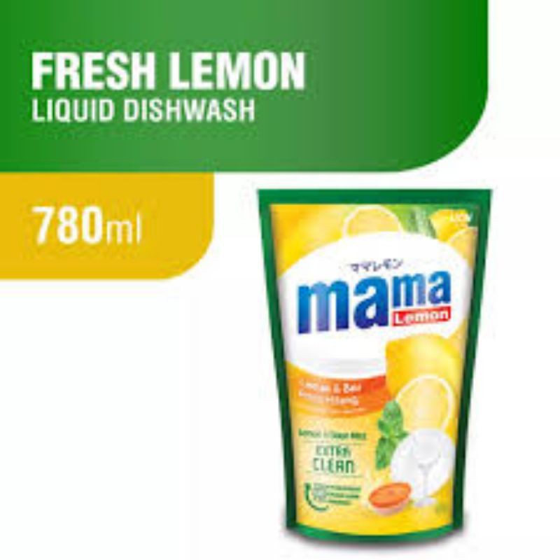 Mama Lemon Fresh Lemon &amp; Daun Mint Pouch 780ml