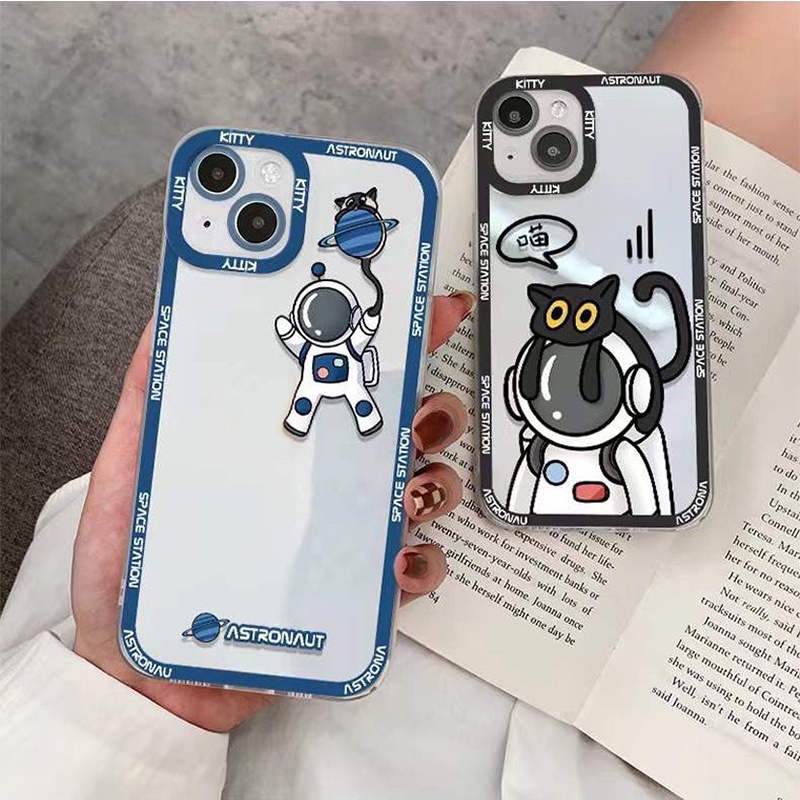 Case Desain Astronot Untuk Iphone 13 Pro Max / 12 / 11 / XS / XR / X / 8 / 7 / 6 / 6s / Plus Se20