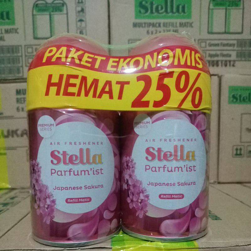 stella matic reffil paket ekonomis (2 x 225 ml)pengharum ruangan