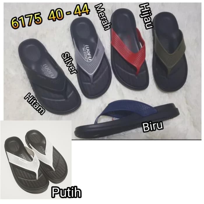 Sandal Jepit Cowok Luofu Sendal Japit Pria Karet Import 6175